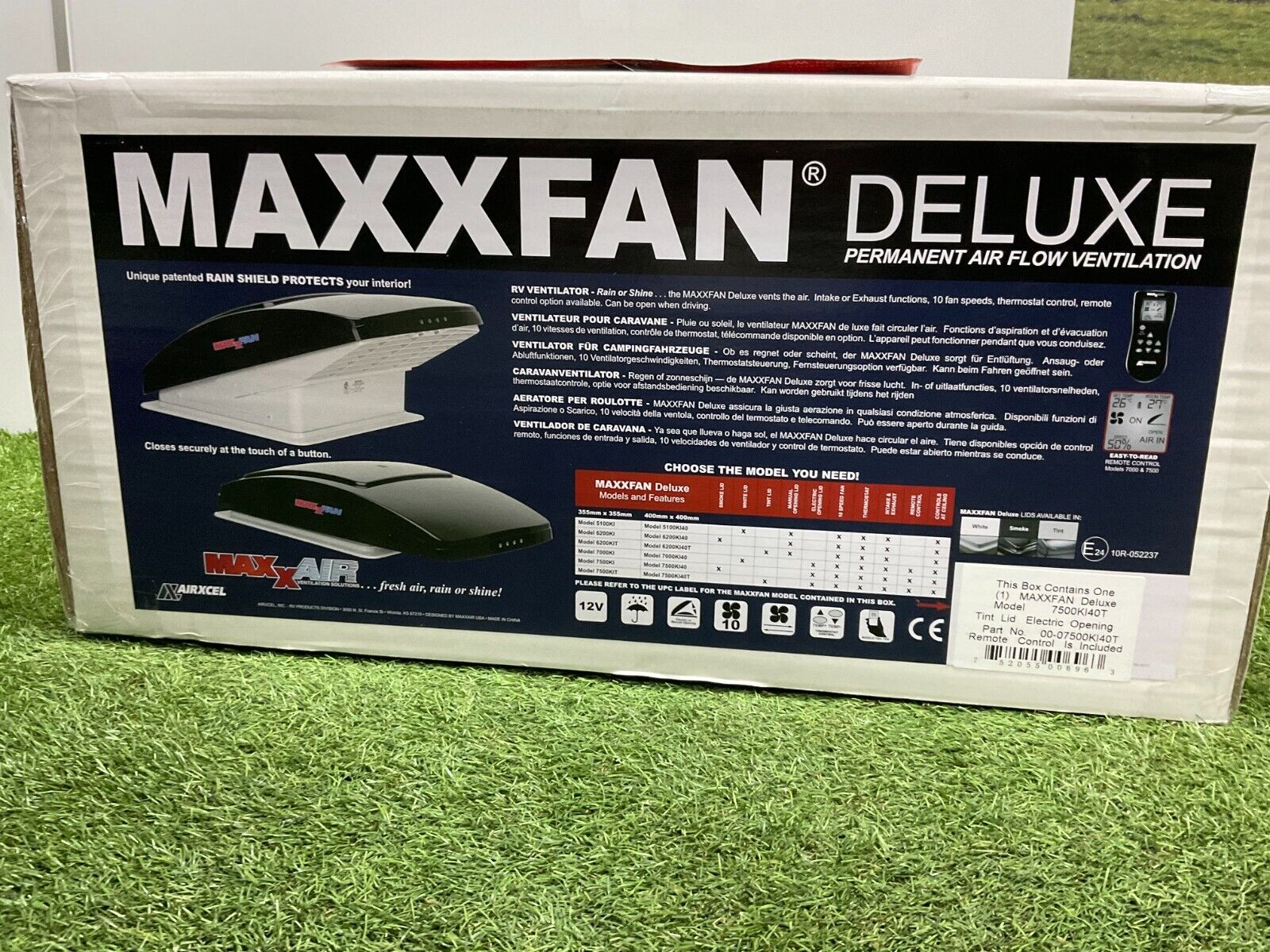 Maxxair MaxxFan Deluxe Remote Control Caravan Roof Vent Fan – White – GT  leisure
